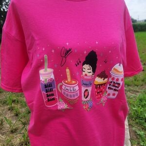 Gildan Hot Pink Crew Neck Tee